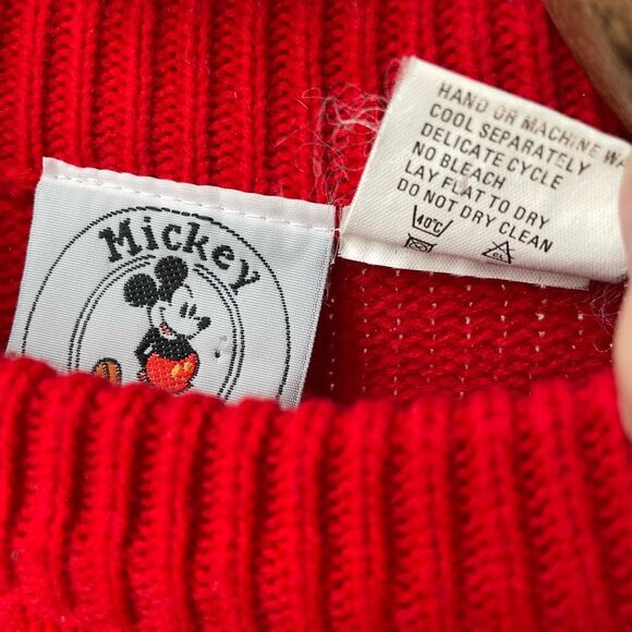 Vintage 80s Disney Mickey & Co Sweater Red S - Picture 6 of 6